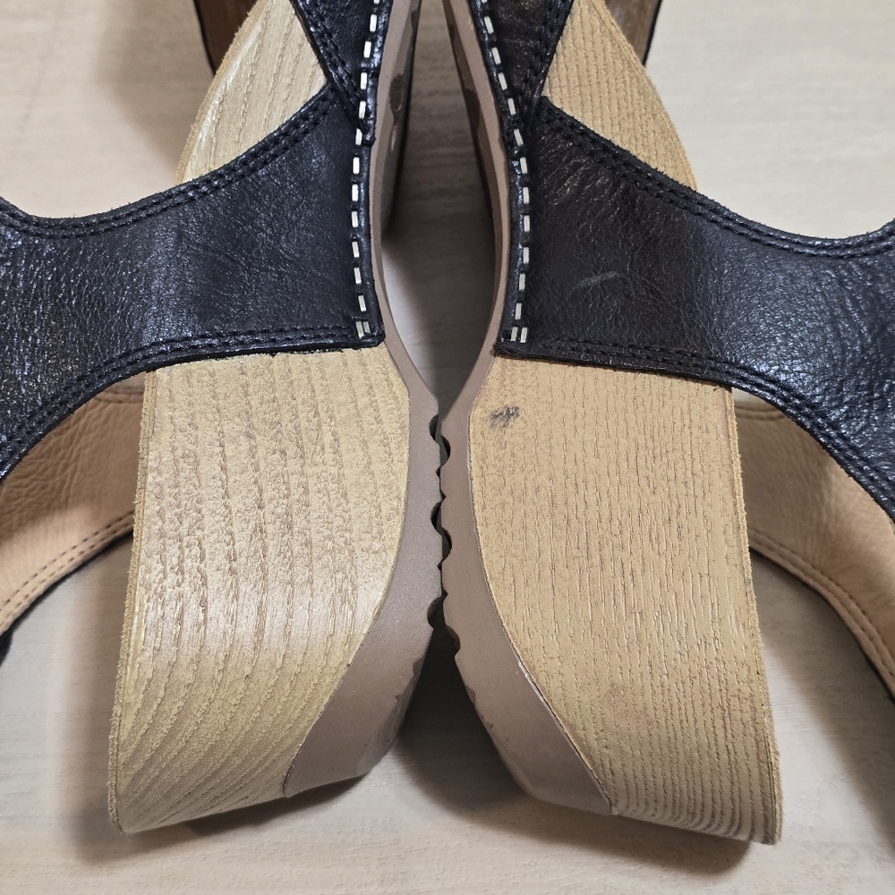 Dansko Womens Tricia Black Ankle Strap Heels EUR 42 US 11.5 - Picture 7 of 14